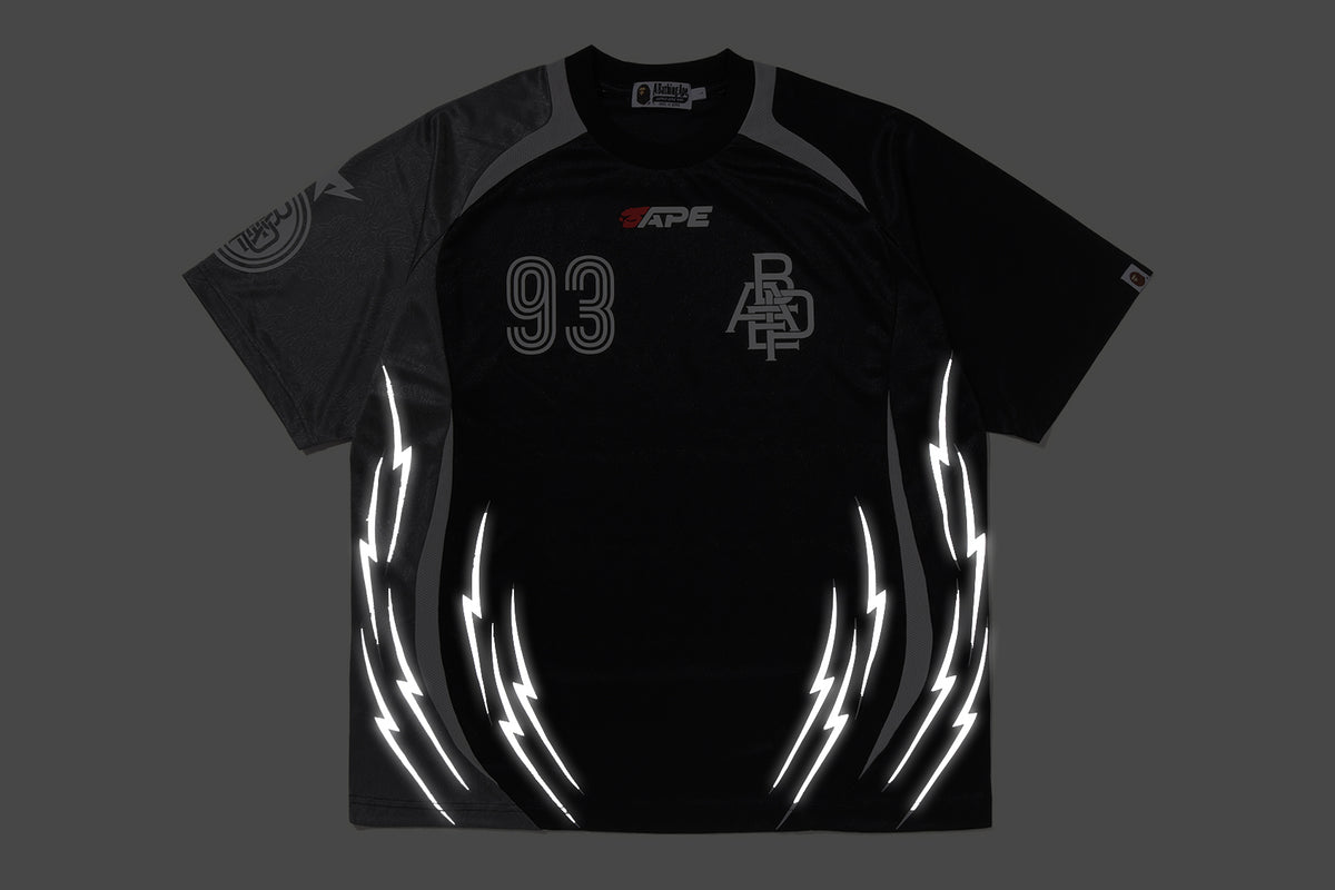 APA FRAME PATTERN MULTI LOGO RELAXED FIT FOOTBALL JERSEY