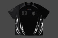 APA FRAME PATTERN MULTI LOGO RELAXED FIT FOOTBALL JERSEY