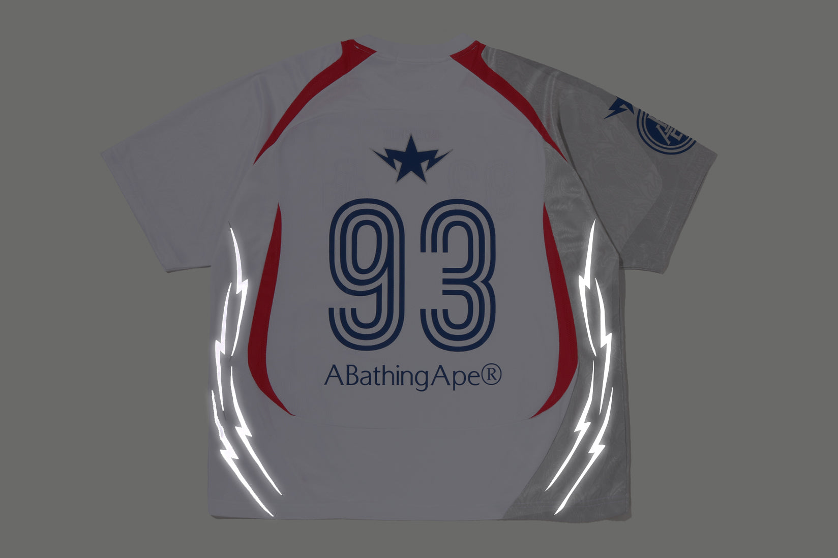 APA FRAME PATTERN MULTI LOGO RELAXED FIT FOOTBALL JERSEY – eu.bape.com