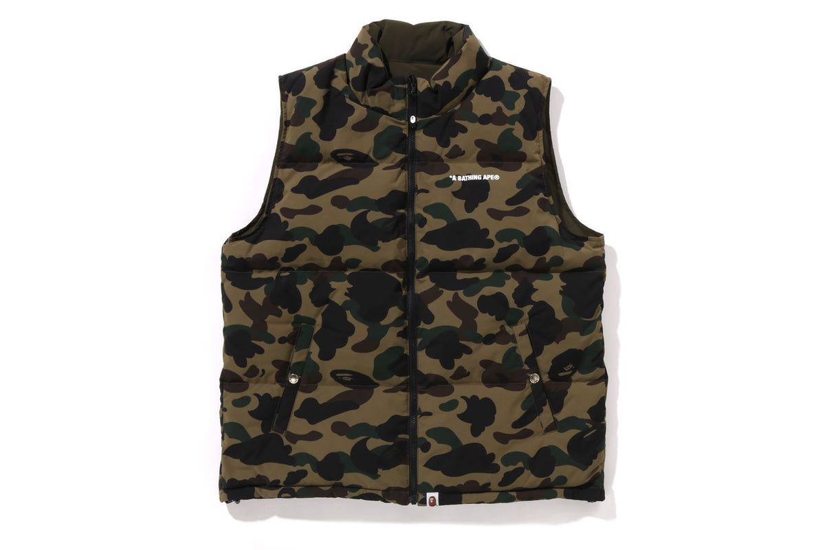 1ST CAMO REVERSIBLE DOWN VEST MENS