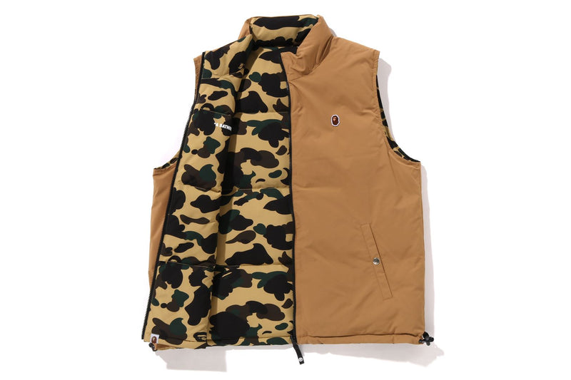 1ST CAMO REVERSIBLE DOWN VEST MENS