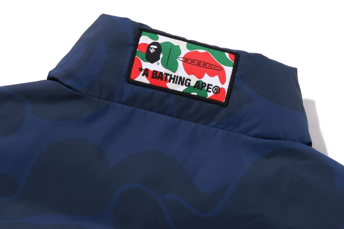 BAPE X PAGANI SOLID CAMO LOGO DOWN VEST