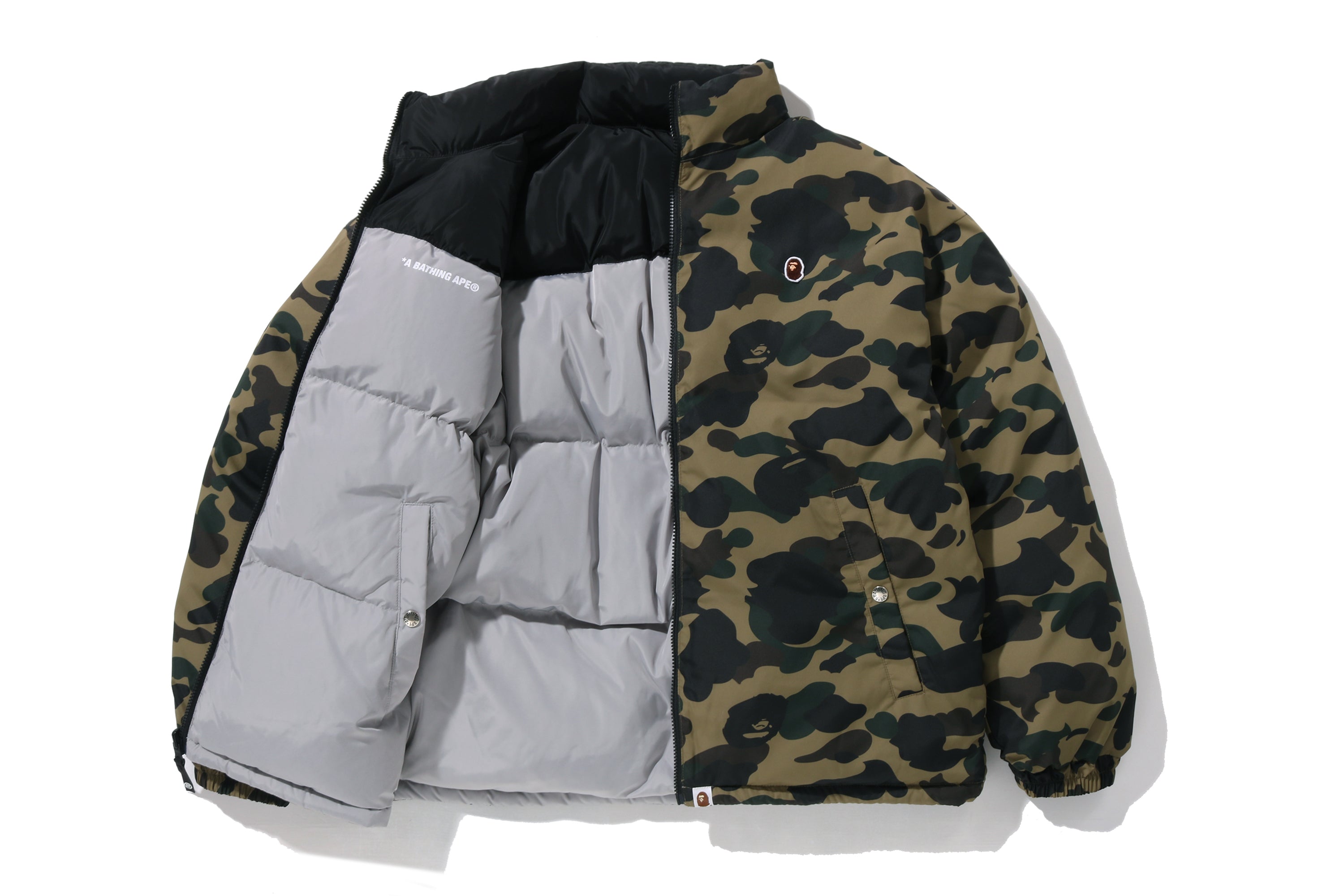 1ST CAMO REVERSIBLE DOWN JACKET – eu.bape.com