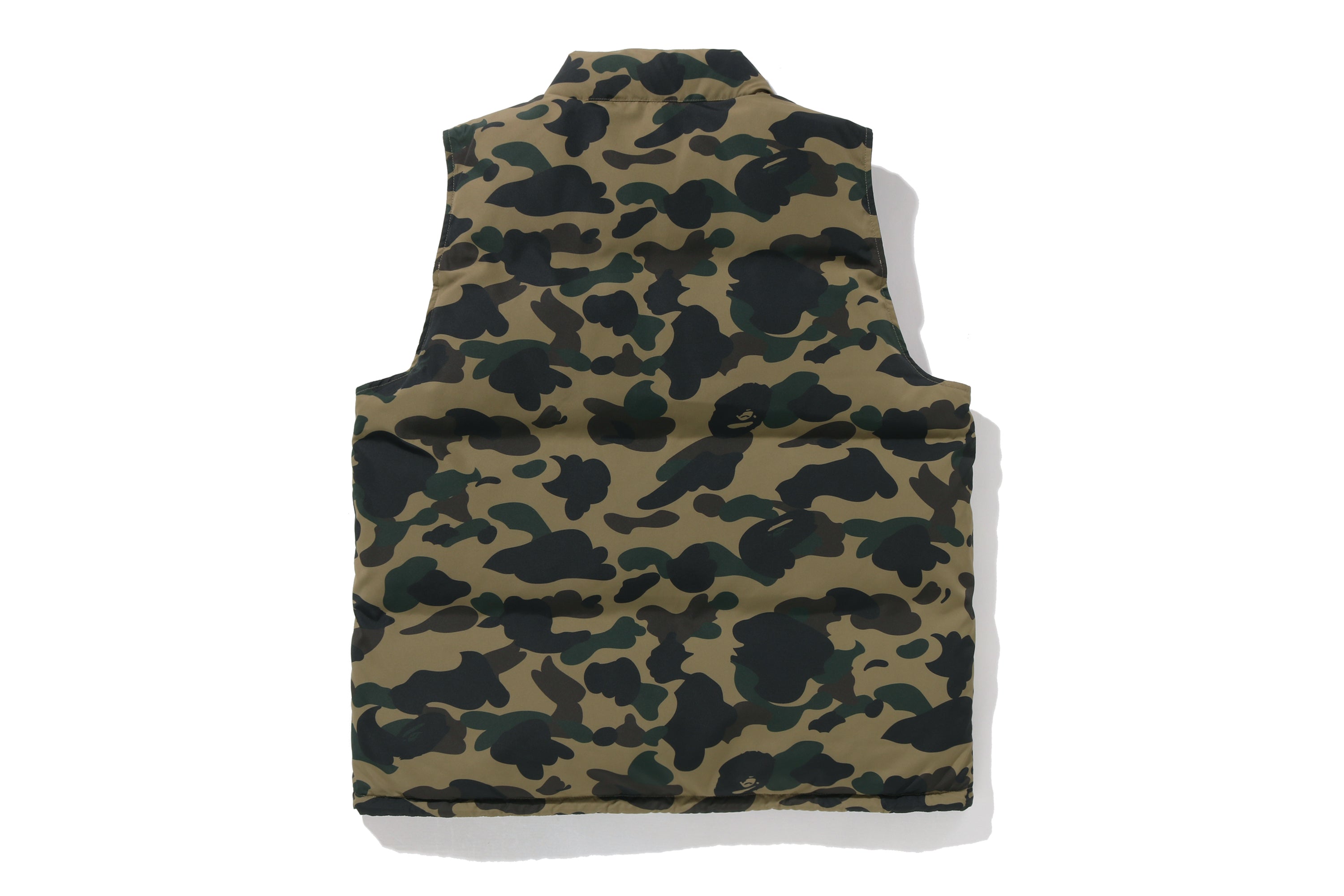 1ST CAMO REVERSIBLE DOWN VEST – eu.bape.com