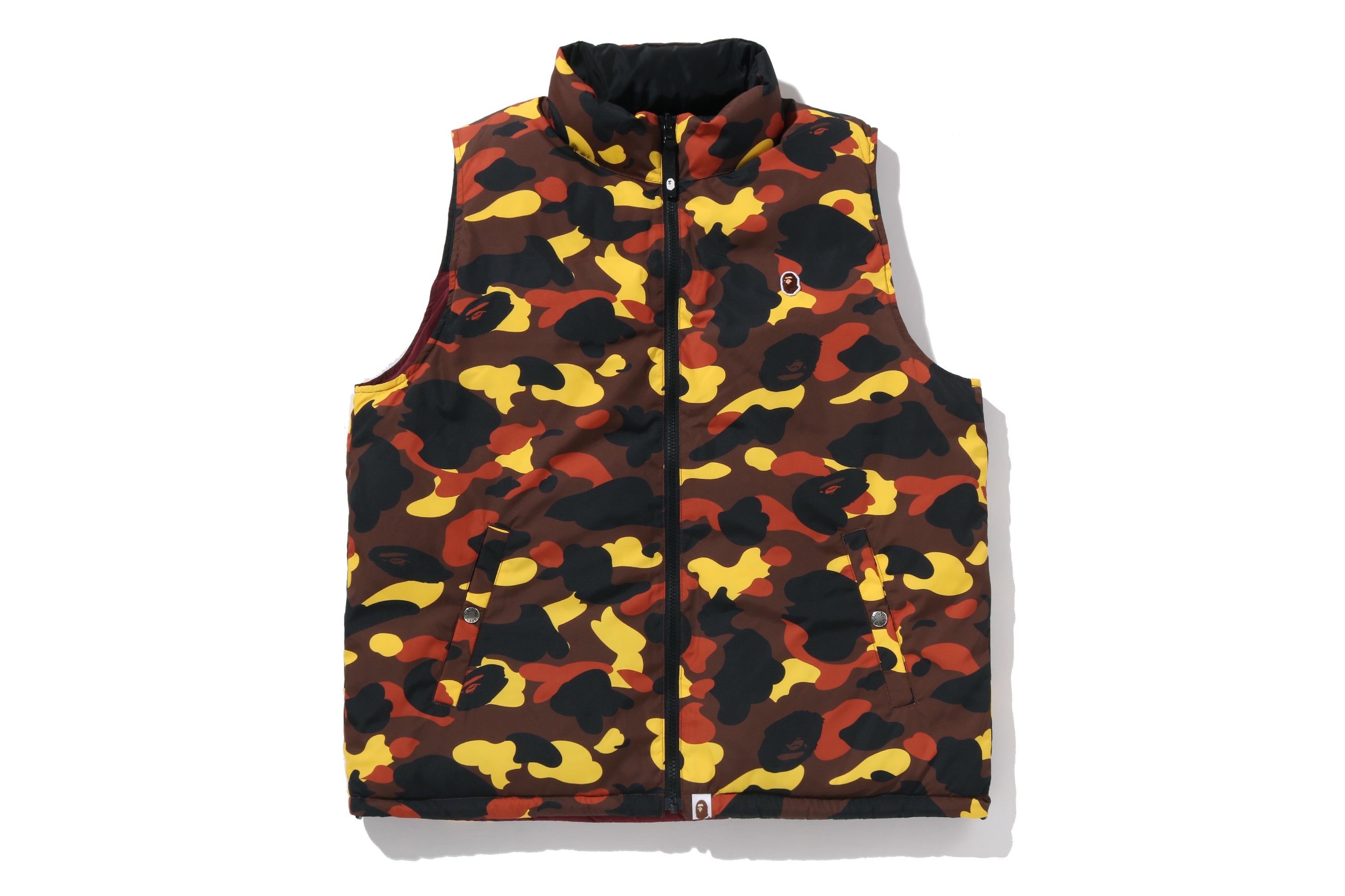1ST CAMO REVERSIBLE DOWN VEST – eu.bape.com