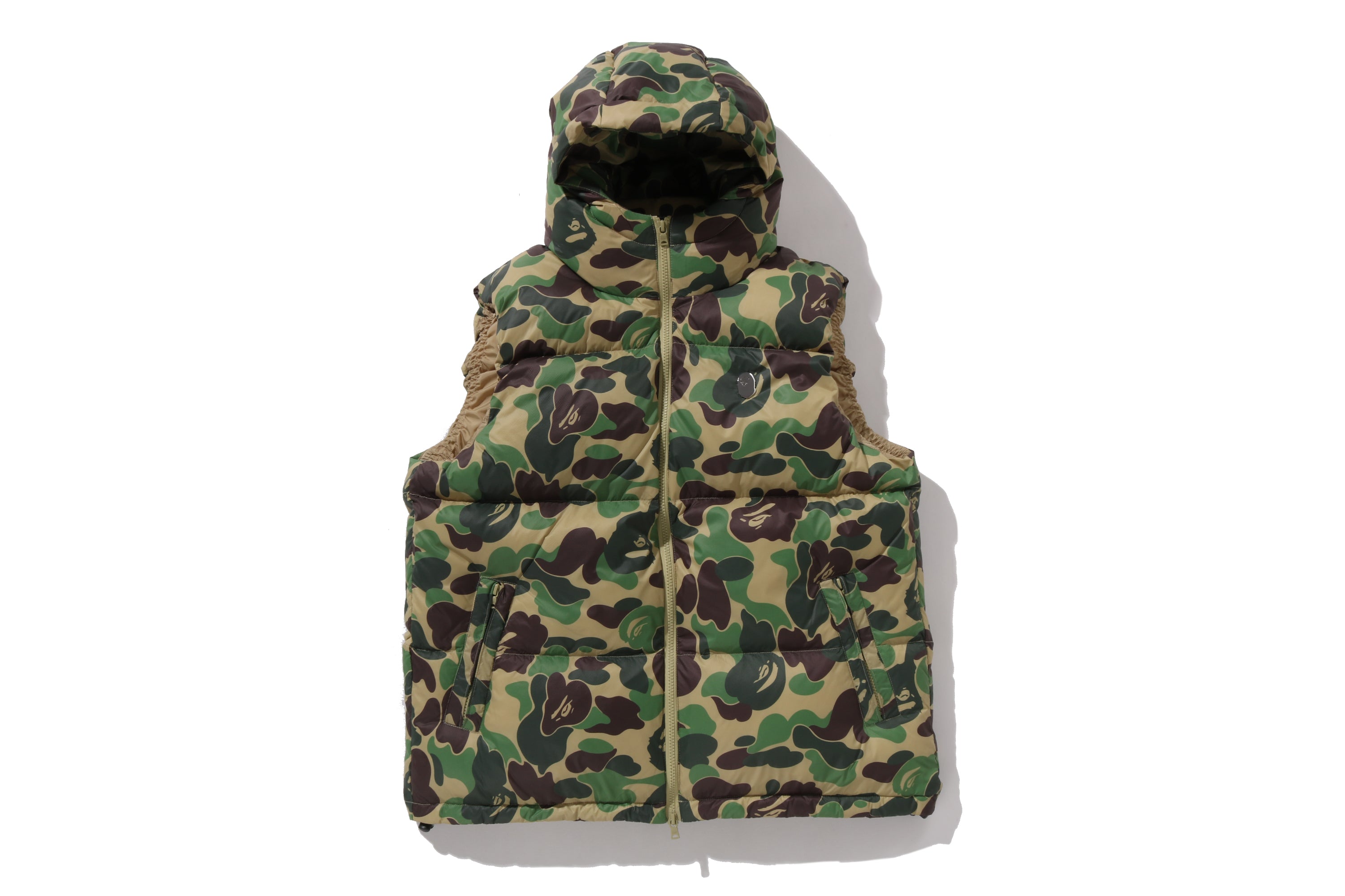 ABC CAMO DOWN VEST – eu.bape.com