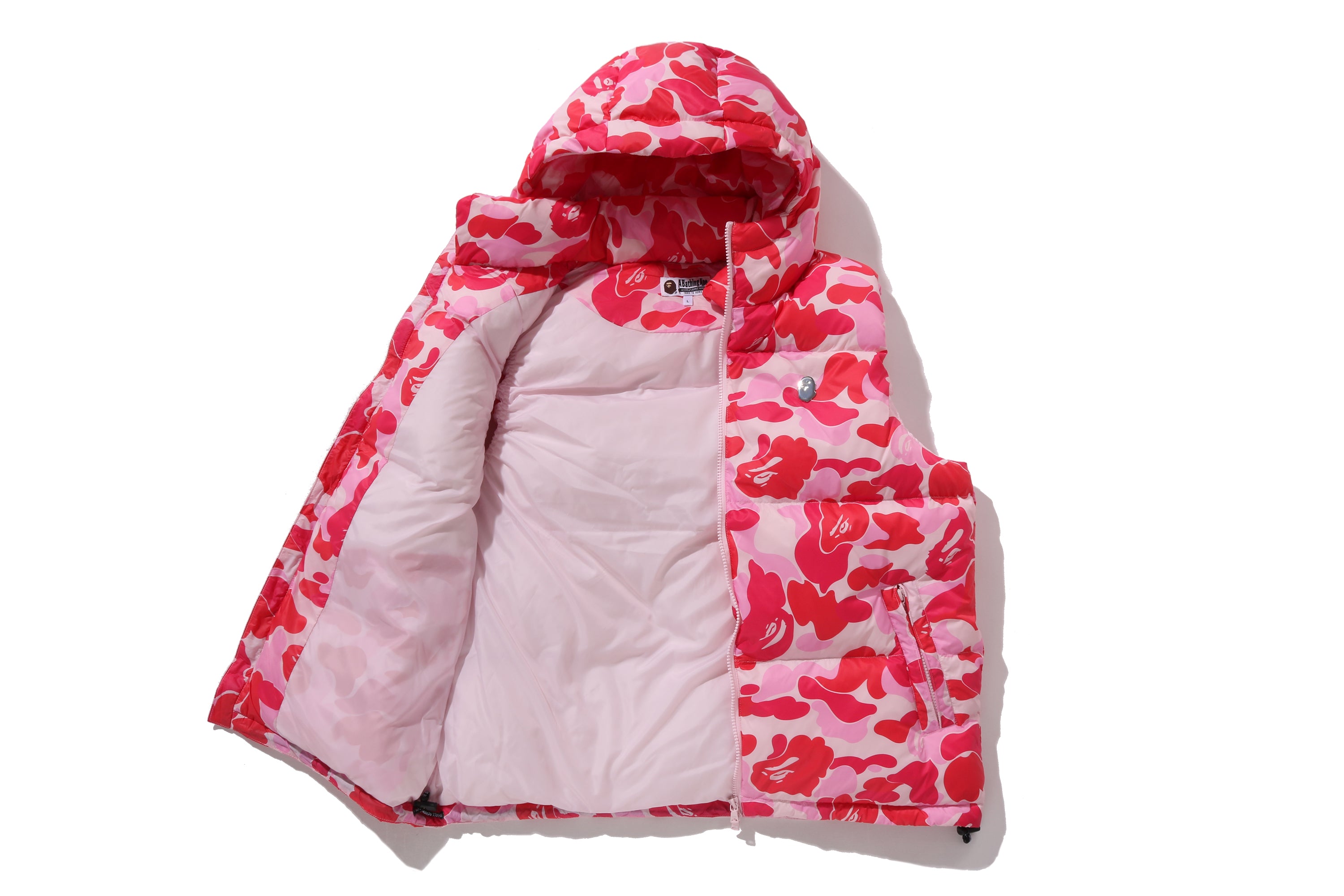 ABC CAMO DOWN VEST – eu.bape.com