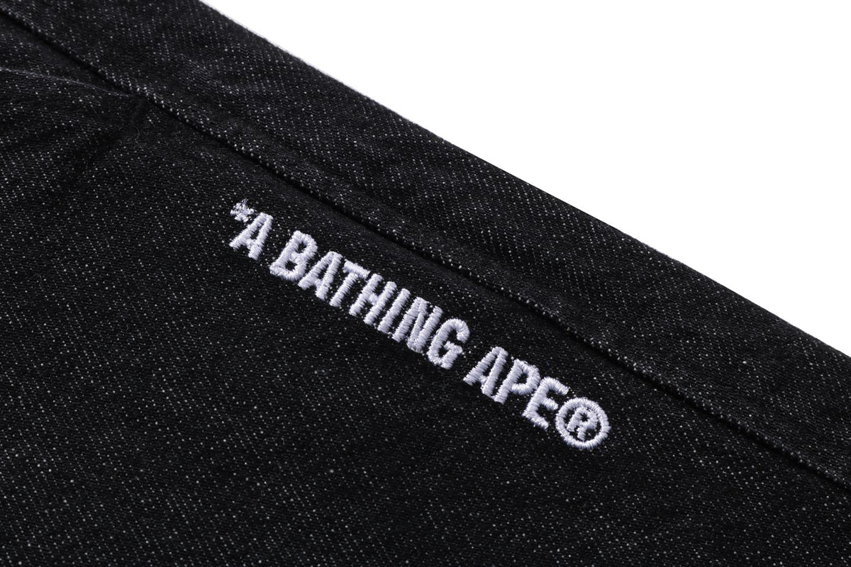 A BATHING APE PLEAT DENIM PANTS MENS