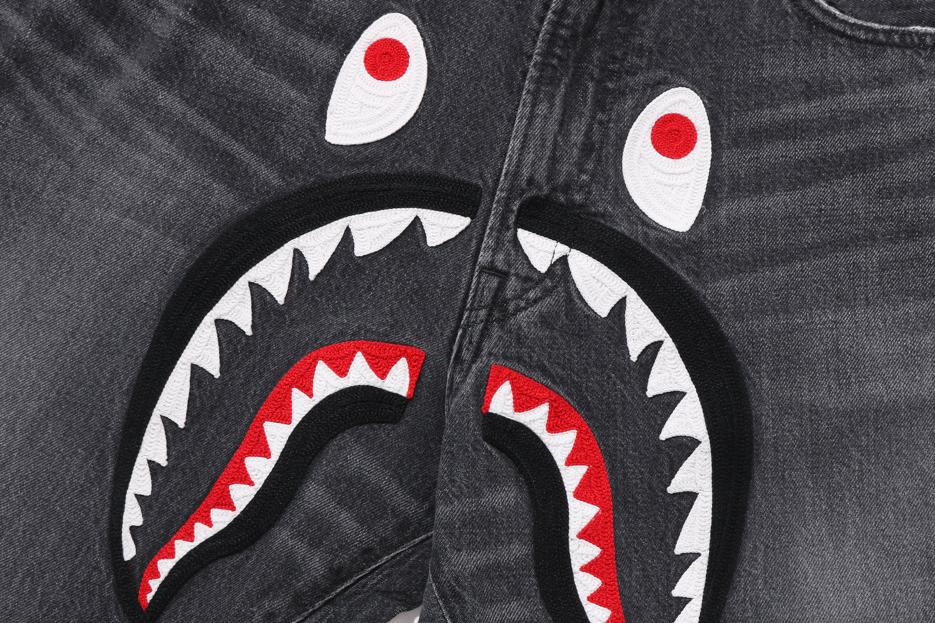 SHARK LOOSE FIT 13 OZ DENIM PANTS MENS – eu.bape.com