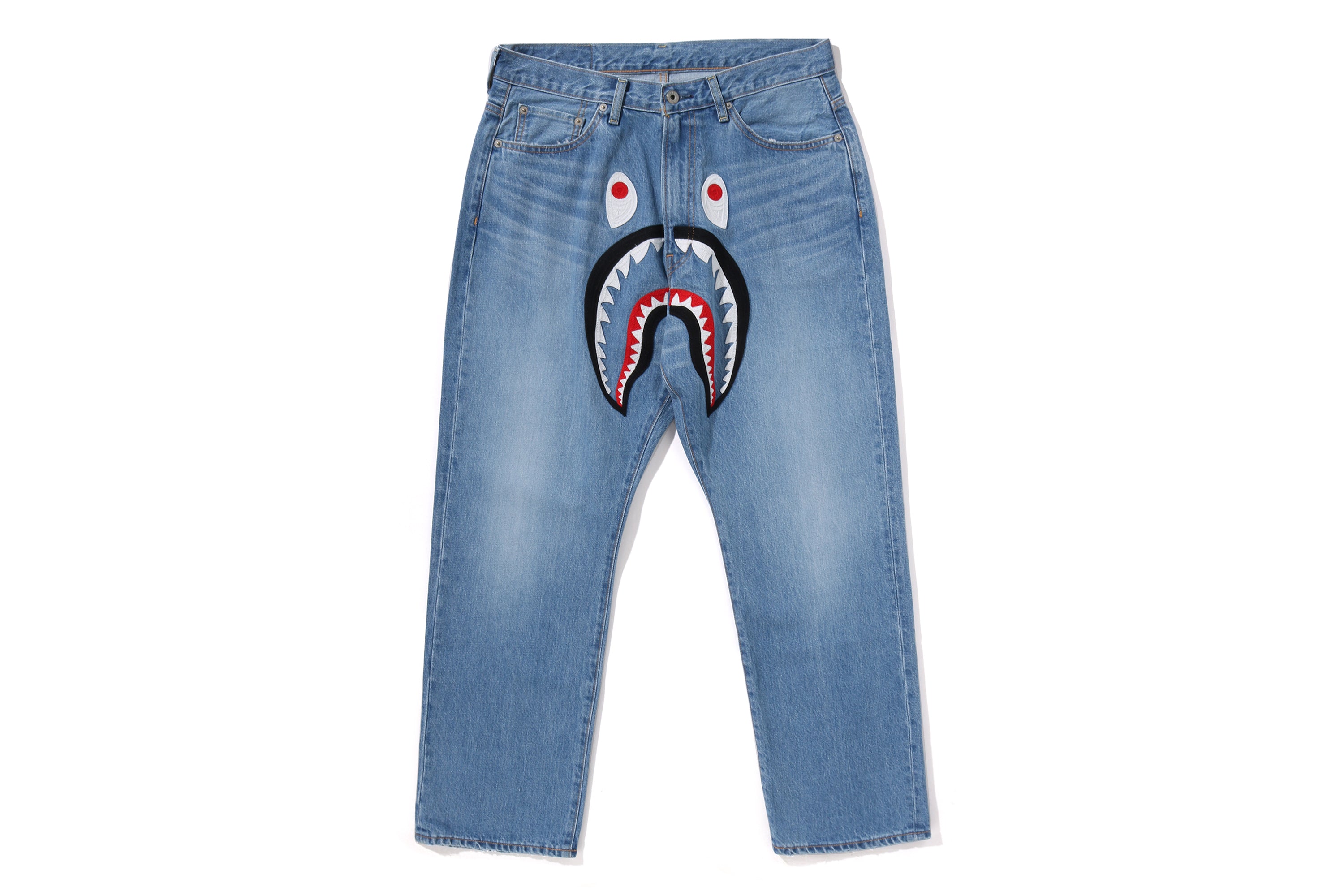 SHARK LOOSE FIT 13 OZ DENIM PANTS MENS – eu.bape.com
