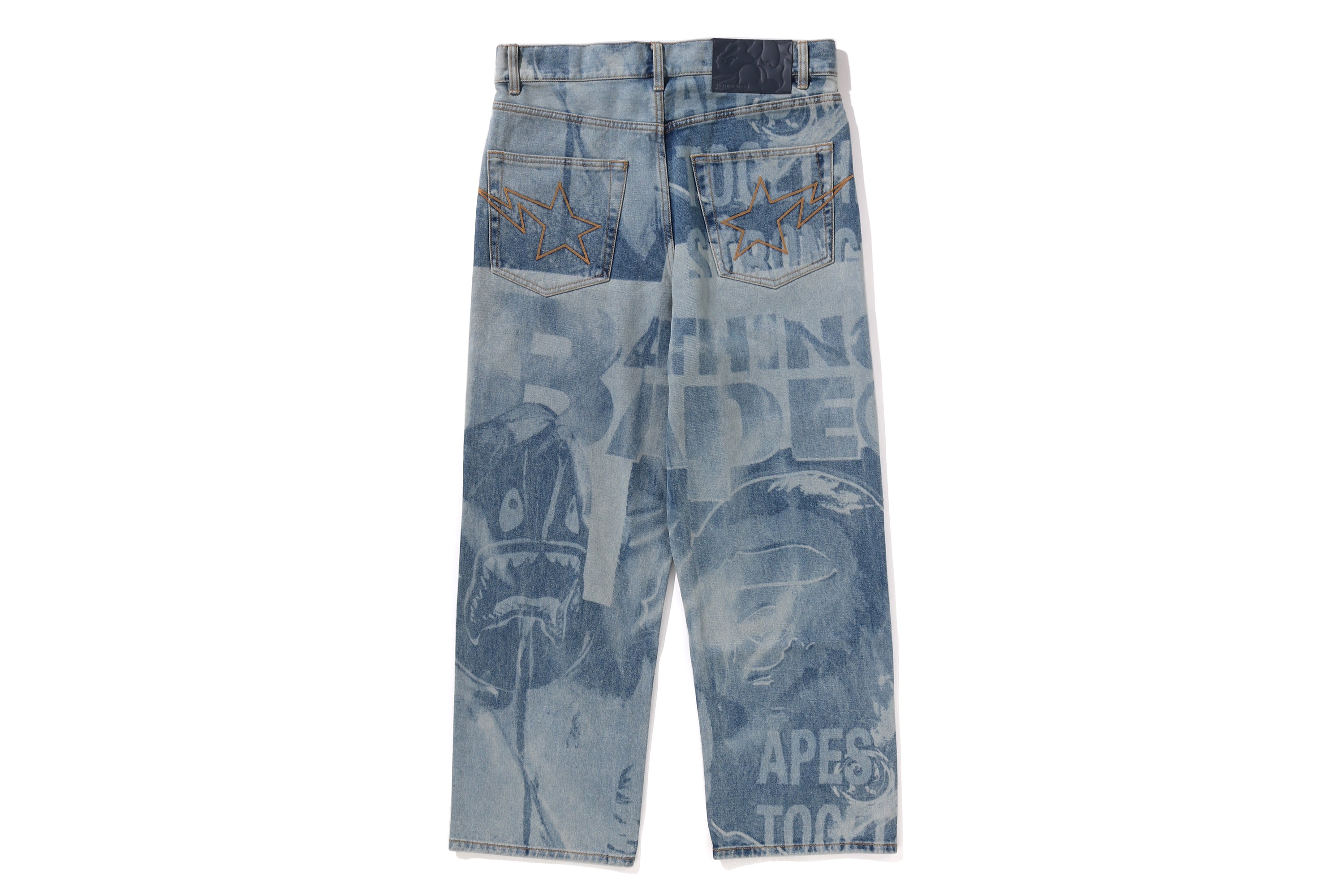 OVERALL LASERED RELAXED FIT 13 OZ DENIM PANTS – eu.bape.com
