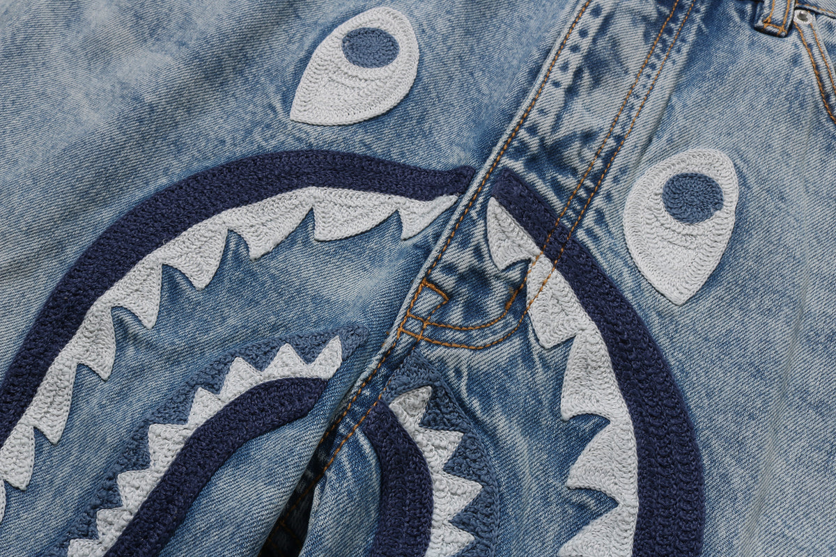 SHARK RELAXED FIT DENIM PANTS