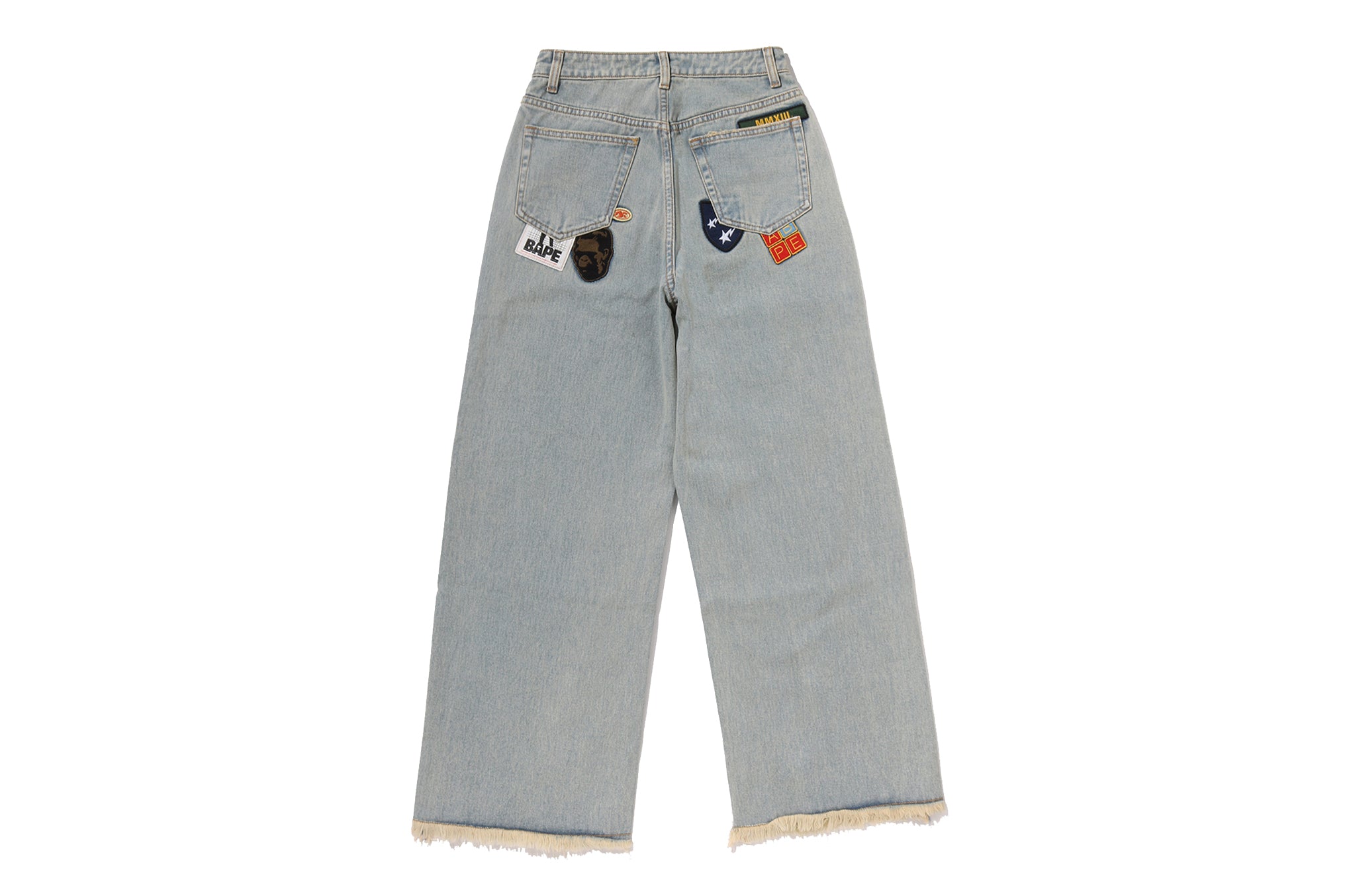 MULTI LOGO WIDE DENIM PANTS LADIES – eu.bape.com