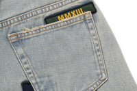 MULTI LOGO WIDE DENIM PANTS LADIES