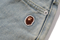 BAPE STA LOGO DENIM JORTS LADIES