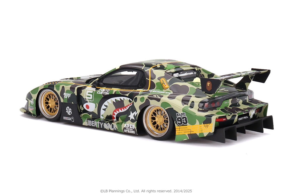 BAPE X LBWK - MINI GT ABC CAMO FD RX7 1/18