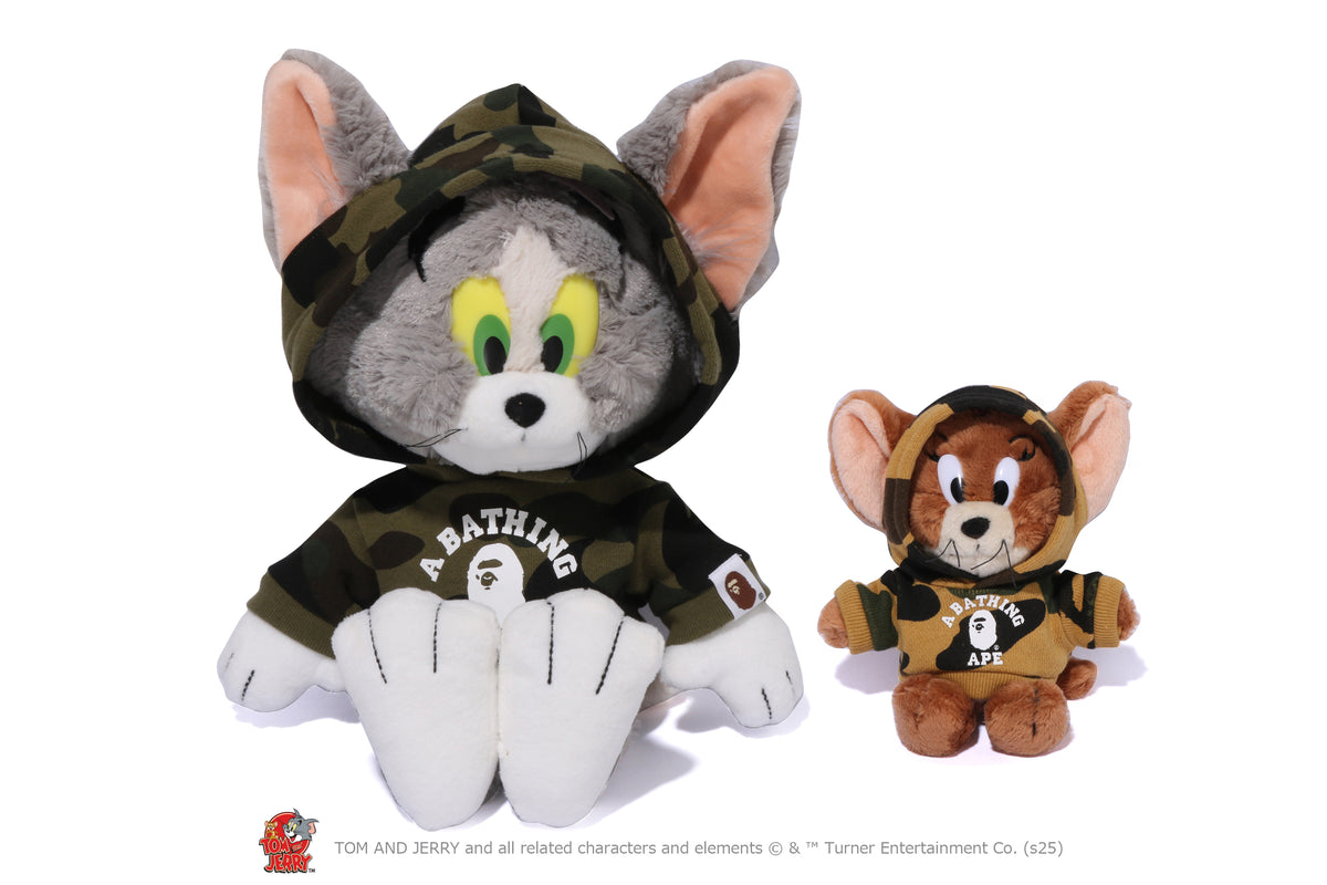 BAPE X TOM AND JERRY 85TH - 1ST CAMO HOODIE DOLL SET