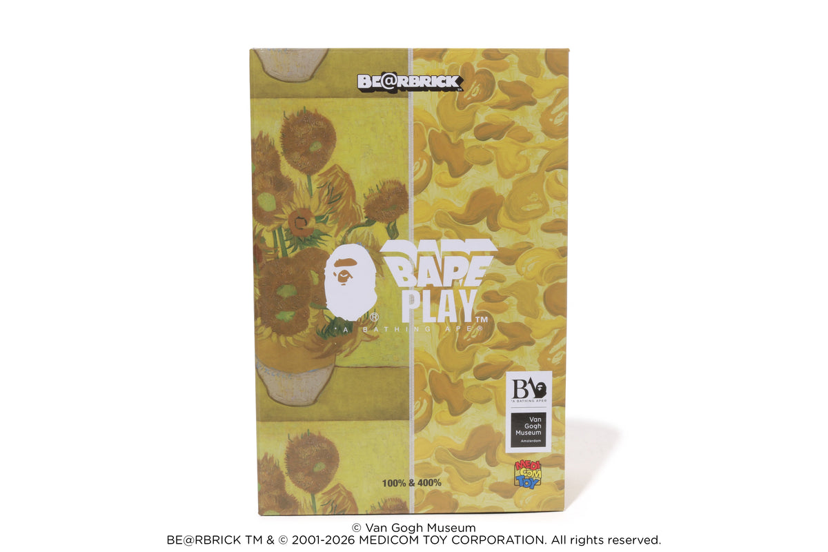 BAPE X VGM - SUNFLOWERS SHARK BE@RBRICK 100%&400%
