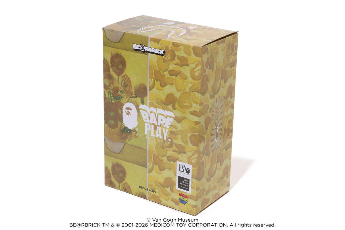 BAPE X VGM - SUNFLOWERS SHARK BE@RBRICK 100%&400%