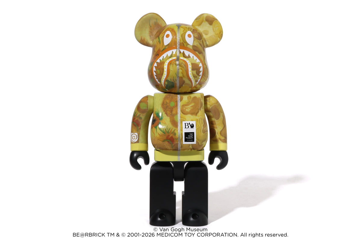 BAPE X VGM - SUNFLOWERS SHARK BE@RBRICK 100%&400%