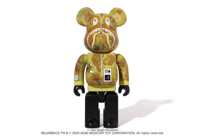 BAPE X VGM - SUNFLOWERS SHARK BE@RBRICK 100%&400%