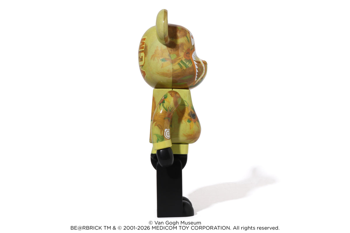 BAPE X VGM - SUNFLOWERS SHARK BE@RBRICK 100%&400%