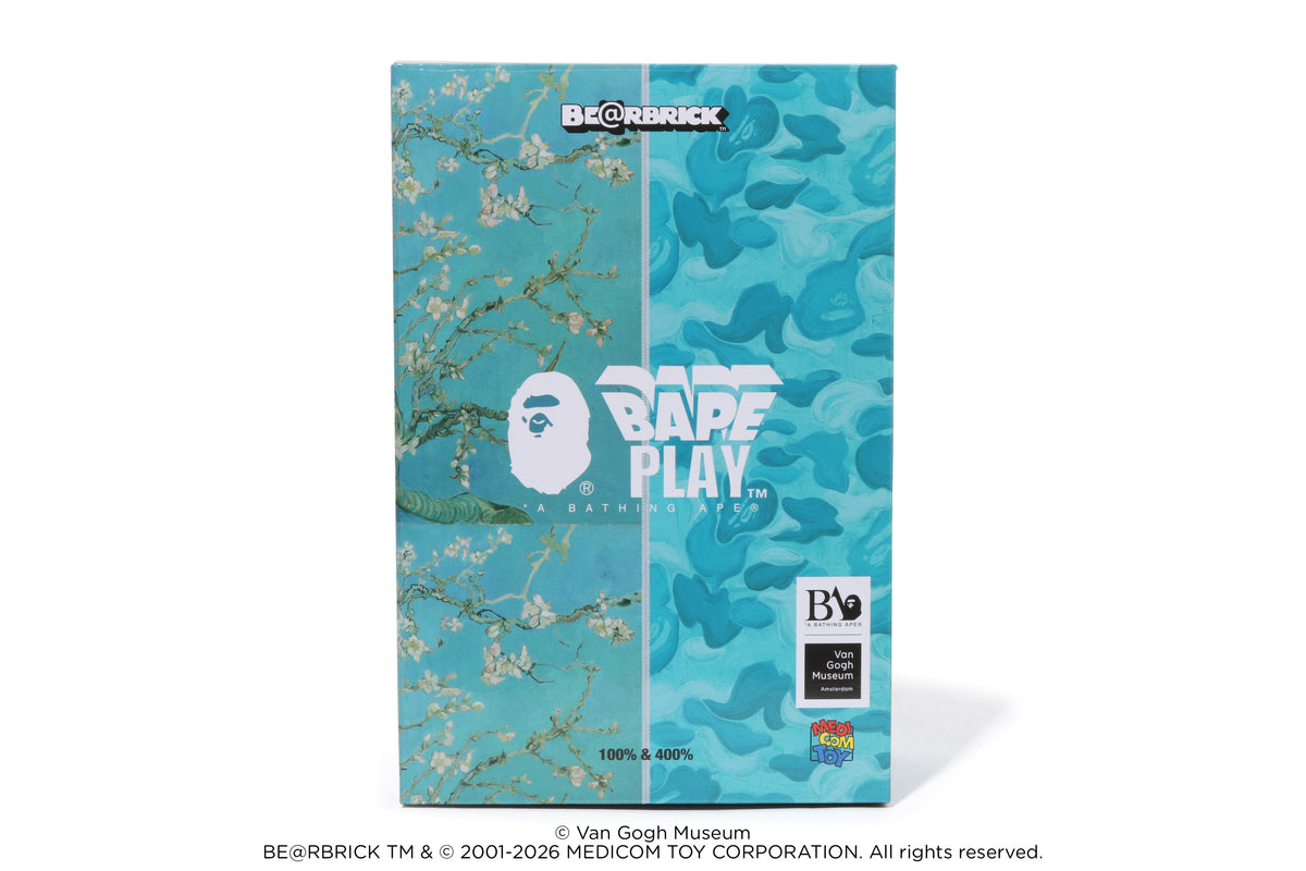 BAPE X VGM - ALMOND BLOSSOM SHARK BE@RBRICK 100%&400%
