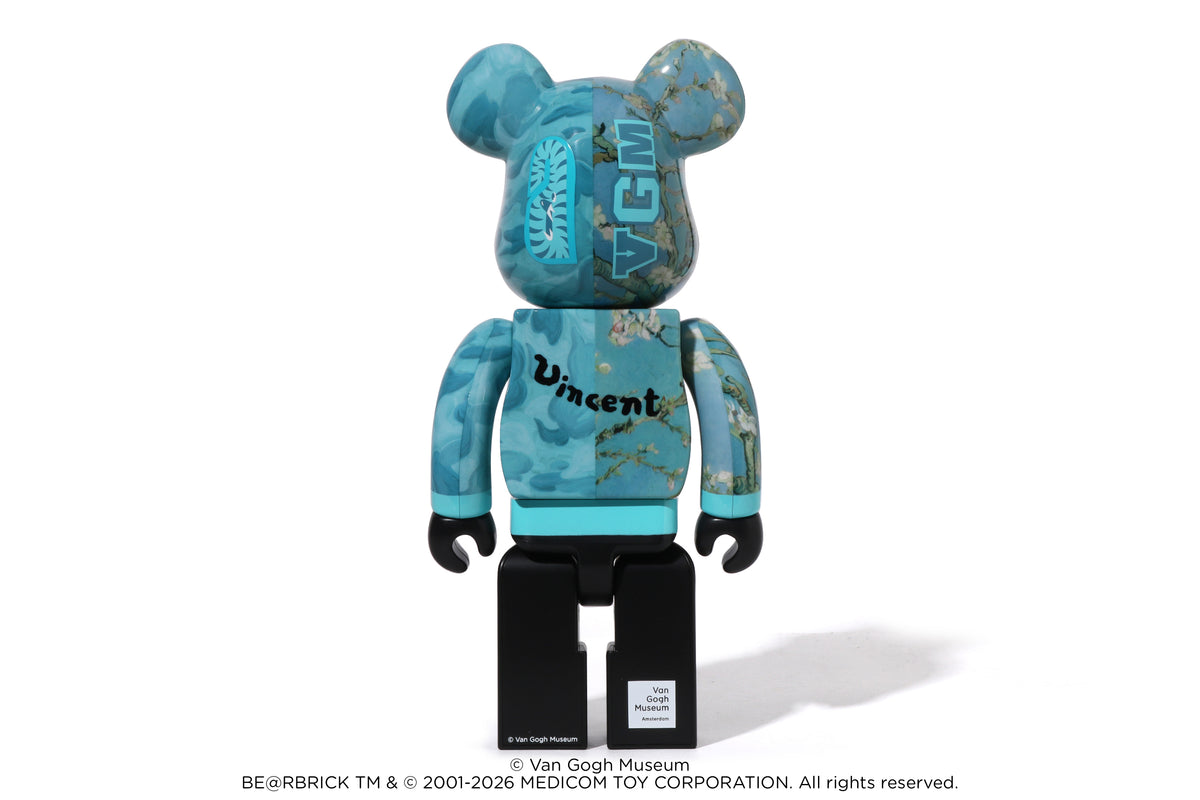 BAPE X VGM - ALMOND BLOSSOM SHARK BE@RBRICK 100%&400%