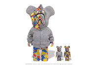 BAPE X MEDICOM TOY 30TH ANNIV. SHARK HOODIE BE@RBRICK 100%&400%