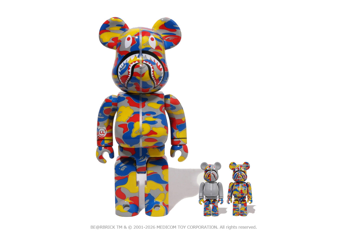 BAPE X MEDICOM TOY 30TH ANNIV. SHARK HOODIE BE@RBRICK 100%&400%