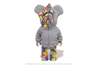BAPE X MEDICOM TOY 30TH ANNIV. SHARK HOODIE BE@RBRICK 100%&400%