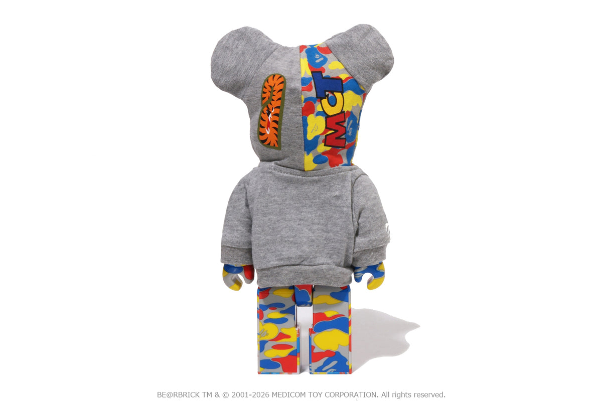 BAPE X MEDICOM TOY 30TH ANNIV. SHARK HOODIE BE@RBRICK 100%&400%