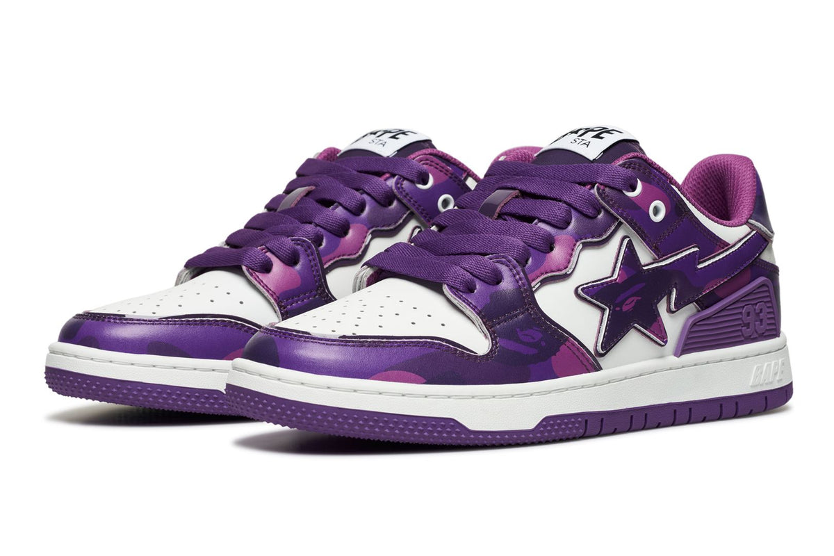 Purple Pink Bape Sneakers Pink Foil BAPE STA Sneakers A Bathing