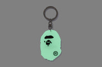 GLOW IN THE DARK APE HEAD KEYCHAIN