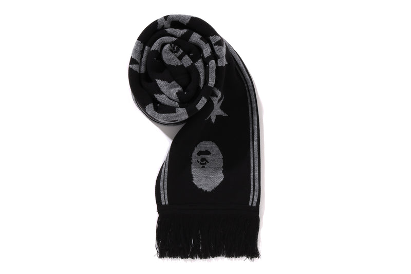 0ZXSFM182011N/JACQUARD BAPE LOGO LONG SCARF