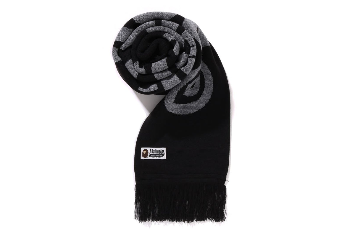 0ZXSFM182011N/JACQUARD BAPE LOGO LONG SCARF