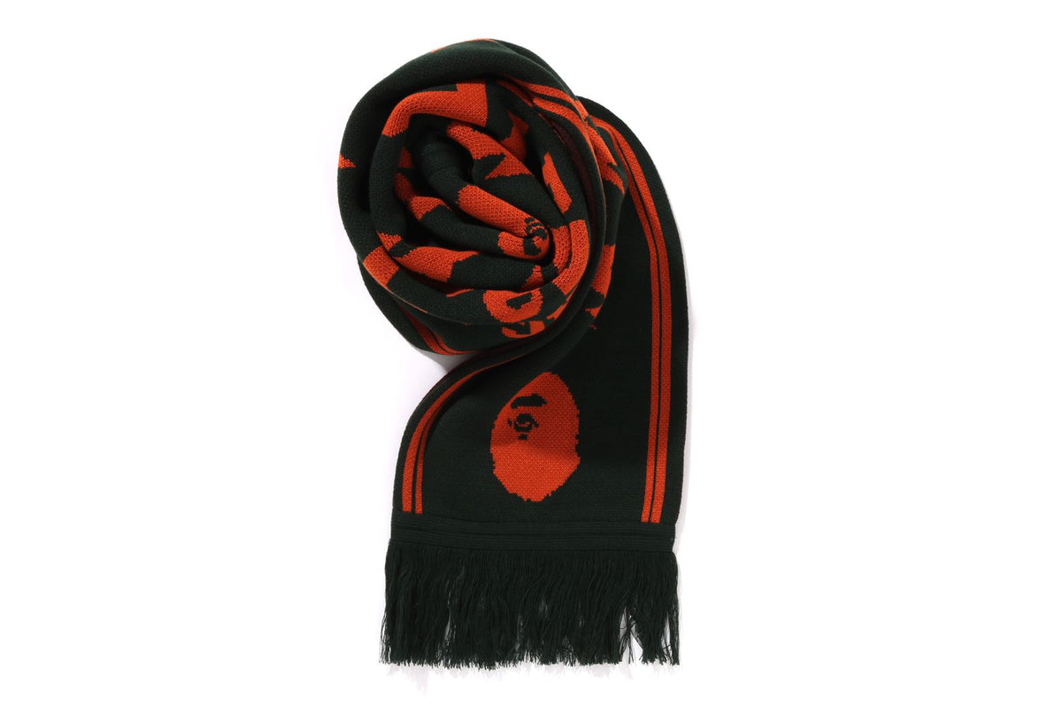 0ZXSFM182011N/JACQUARD BAPE LOGO LONG SCARF