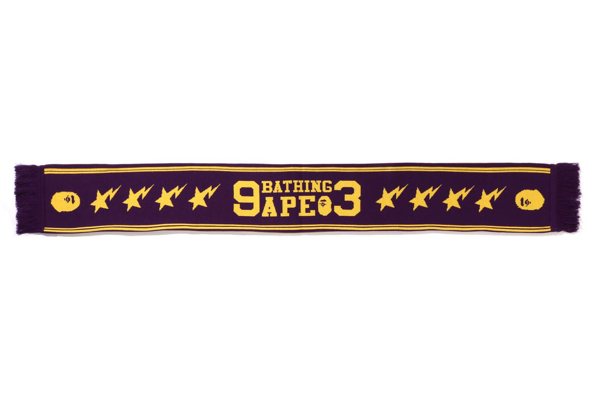 0ZXSFM182011N/JACQUARD BAPE LOGO LONG SCARF