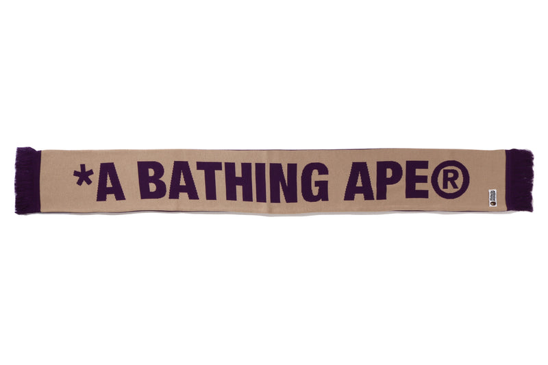 0ZXSFM182011N/JACQUARD BAPE LOGO LONG SCARF