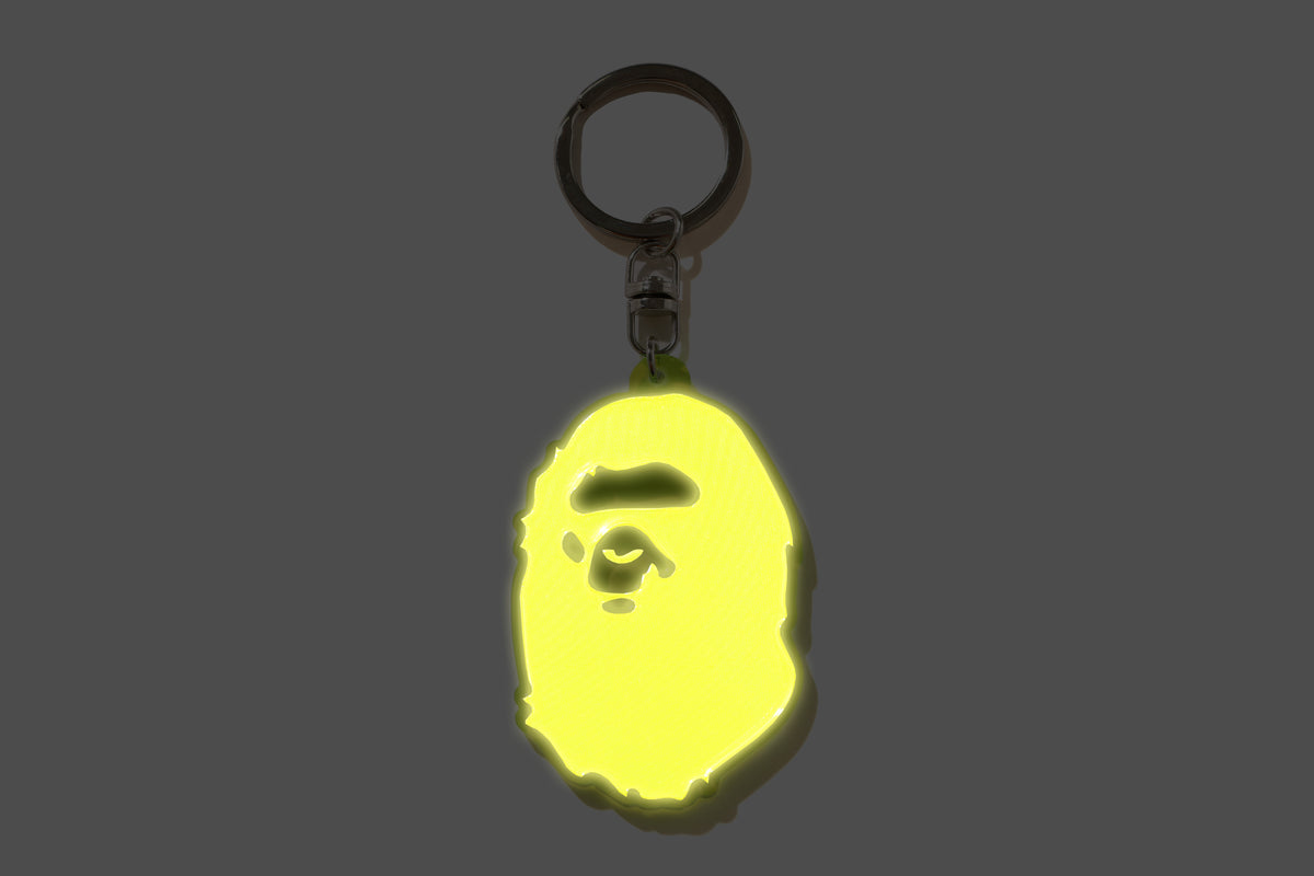 APE HEAD REFLECTIVE KEYCHAIN