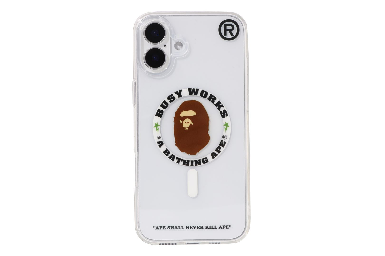 BAPE IPHONE 16 PLUS CLEAR CASE BAPE IPHONE 16 PLUS CLEAR CASE