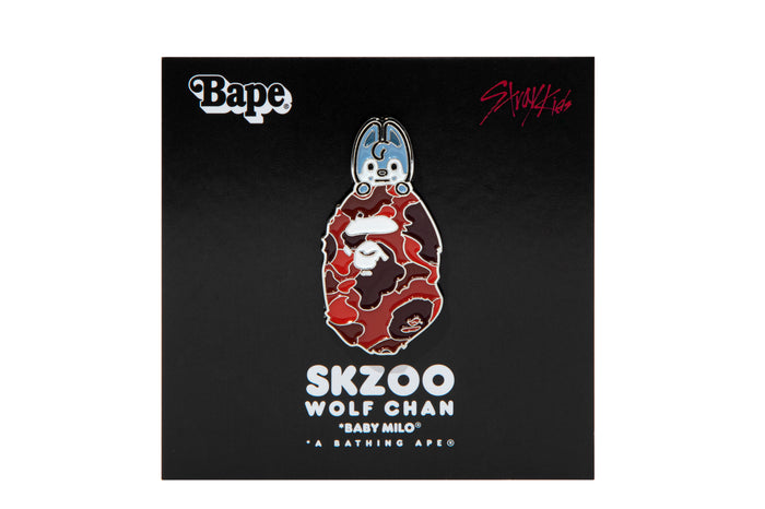BAPE X STRAY KIDS WOLF CHAN METAL PIN