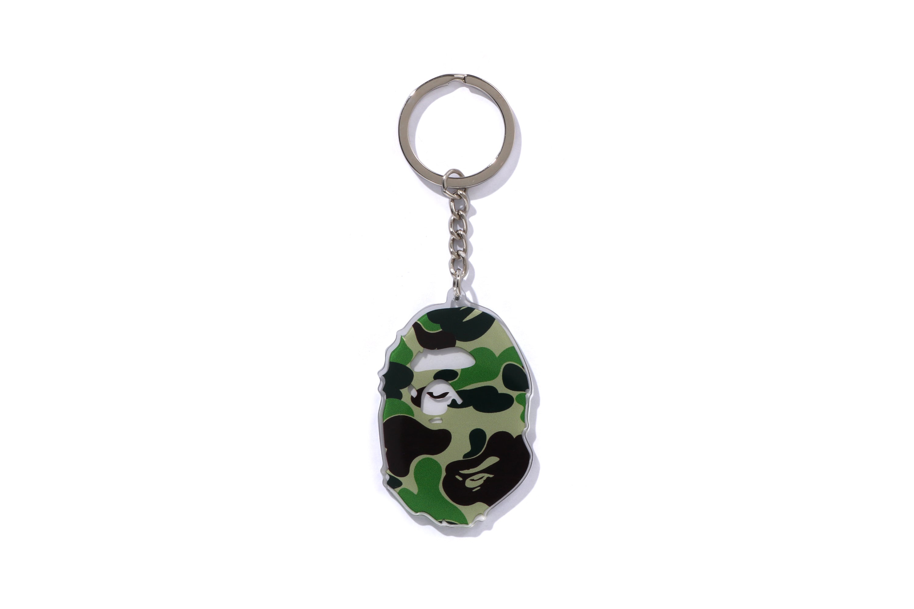 ABC CAMO APE HEAD ACRYLIC KEYCHAIN – eu.bape.com