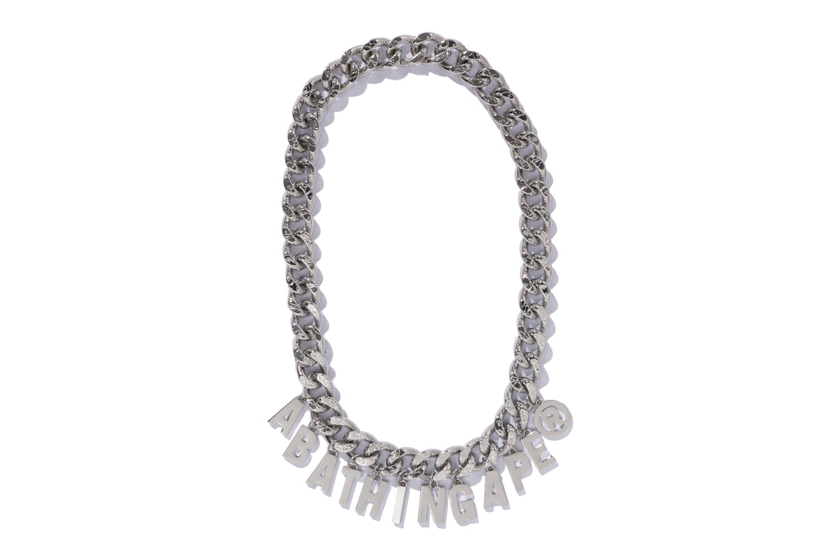 LINE CAMO DEBOSSED A BATHING APE CHAIN NECKLACE