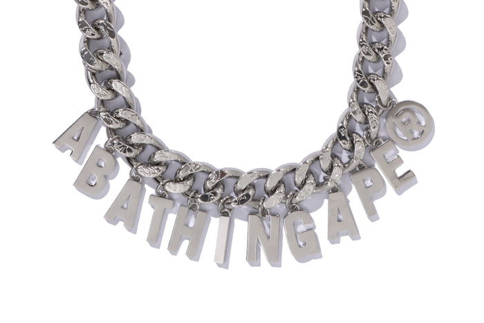 LINE CAMO DEBOSSED A BATHING APE CHAIN NECKLACE