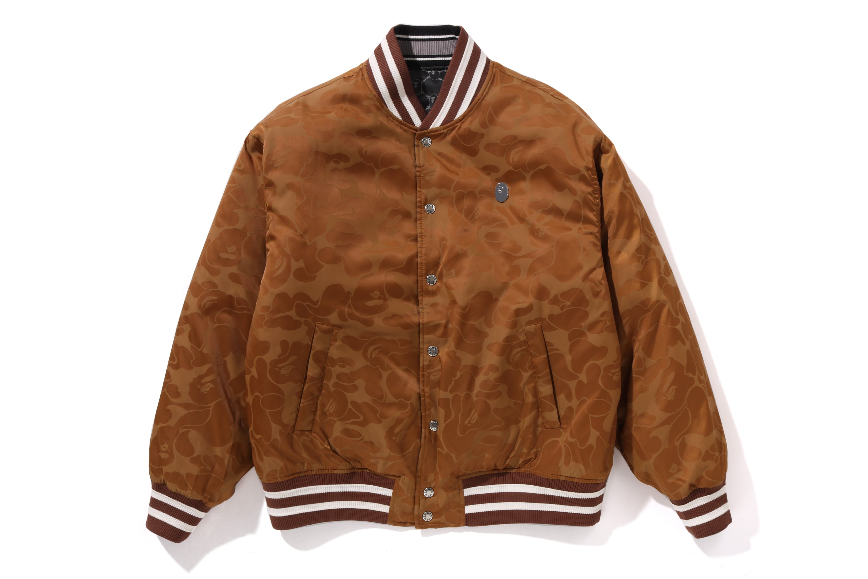 トップス Bape Polartec Reversible Nylon Jacket SOLID CAMO JACQUARD NYLON REVERSIBLE BOMBER PADDED JACKET – eu