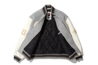 BAPE X HIGHSNOBIETY MULTI LOGO VARSITY JACKET