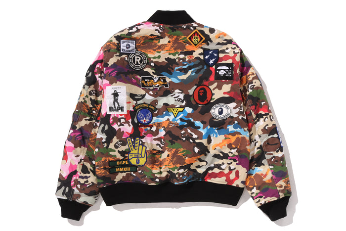 HYBRID CAMO MULTI BADGE PADDED MA-1