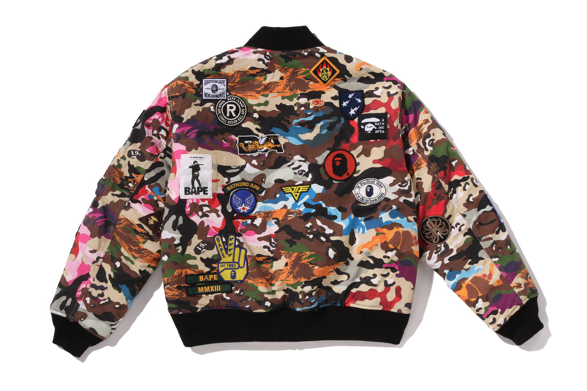 HYBRID CAMO MULTI BADGE PADDED MA-1