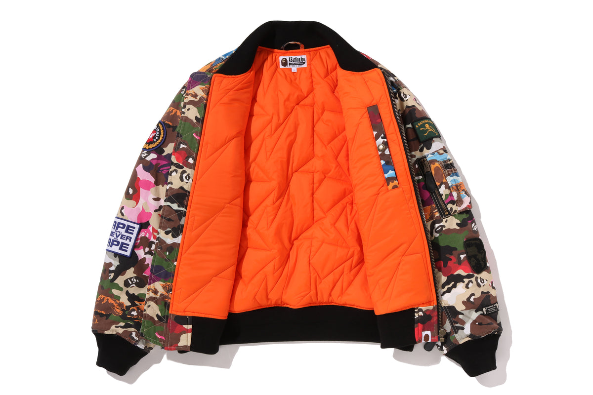 HYBRID CAMO MULTI BADGE PADDED MA-1